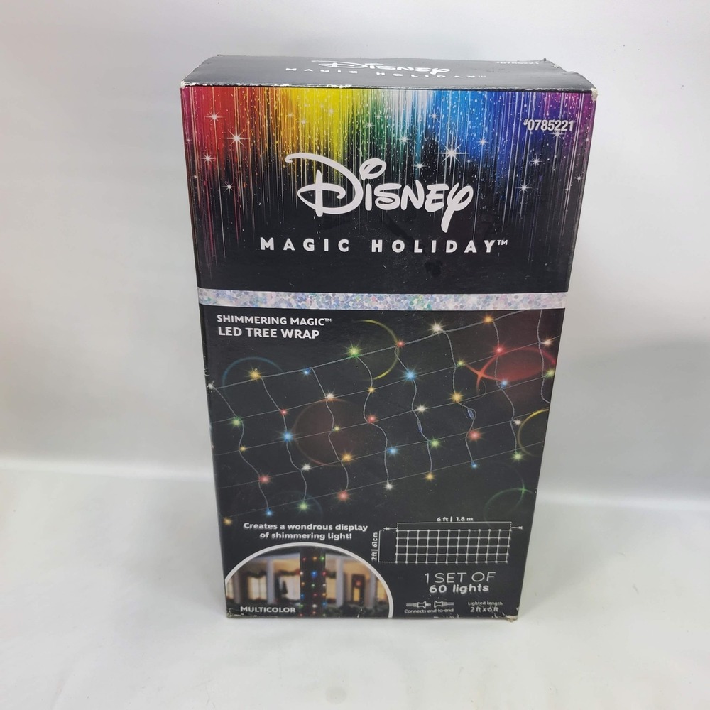 Disney Magic Holiday 60 LED Dome 2Ft x 6Ft Net Lights Christmas Tree Trunk Wrap
